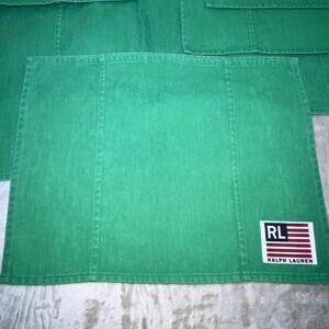 Set Of 8 Ralph Lauren Placemats Green Home Decor Accent Dining Table Cotton